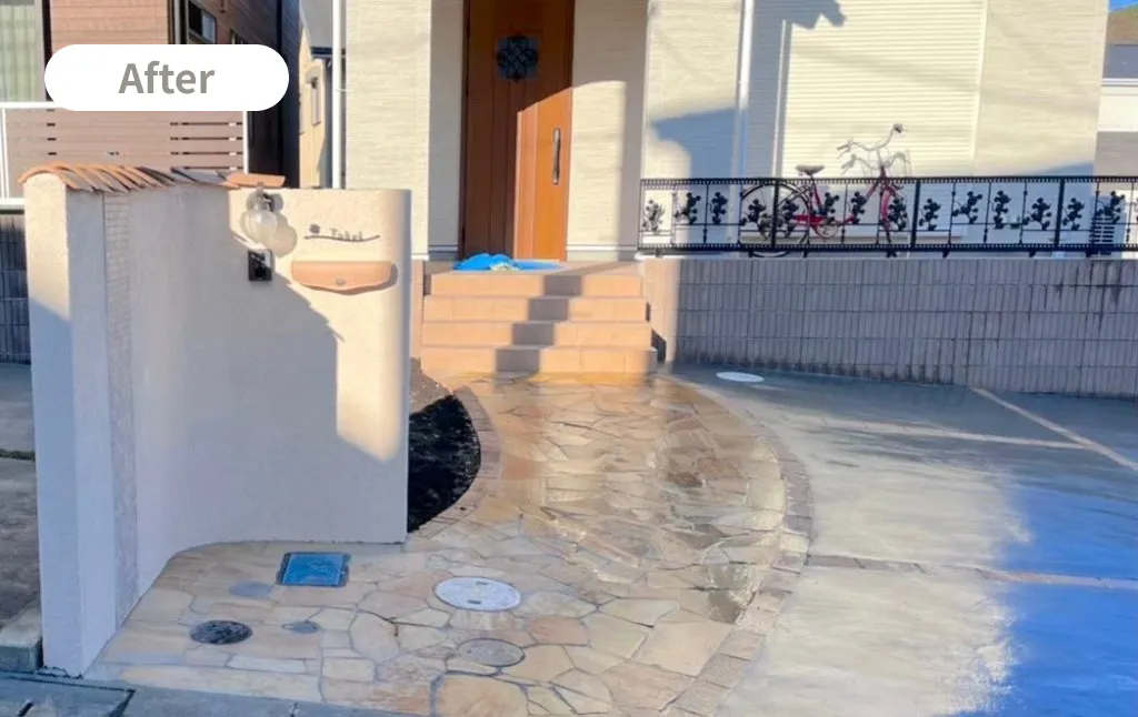 アプローチ・カースペース新設外構工事